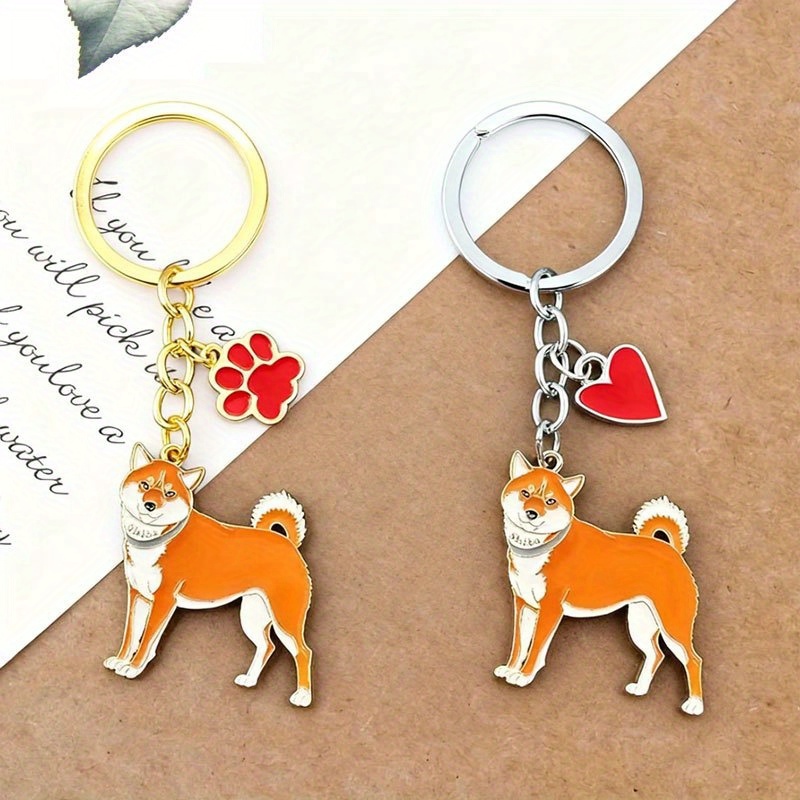 Dog Paw Print Couple Keychains