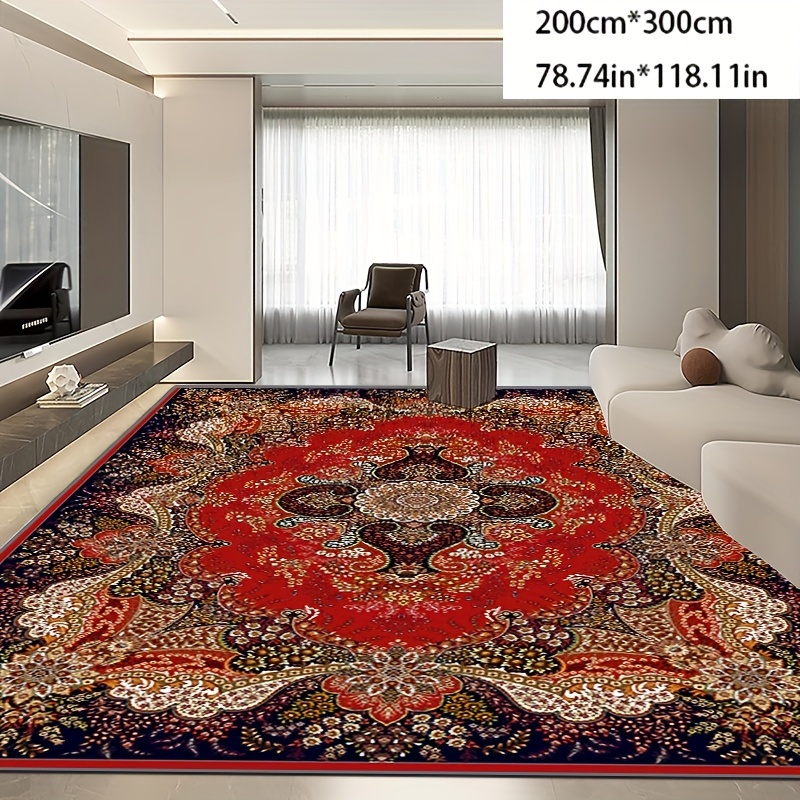 

Red Area Rug - 800g/sqm, 5mm , & Backing, For , , Dining, , , And Decor