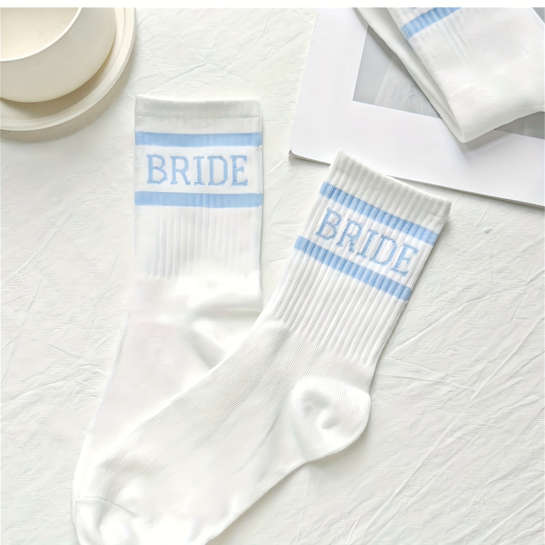 pair bride wedding socks womens white ankle socks golden Temu