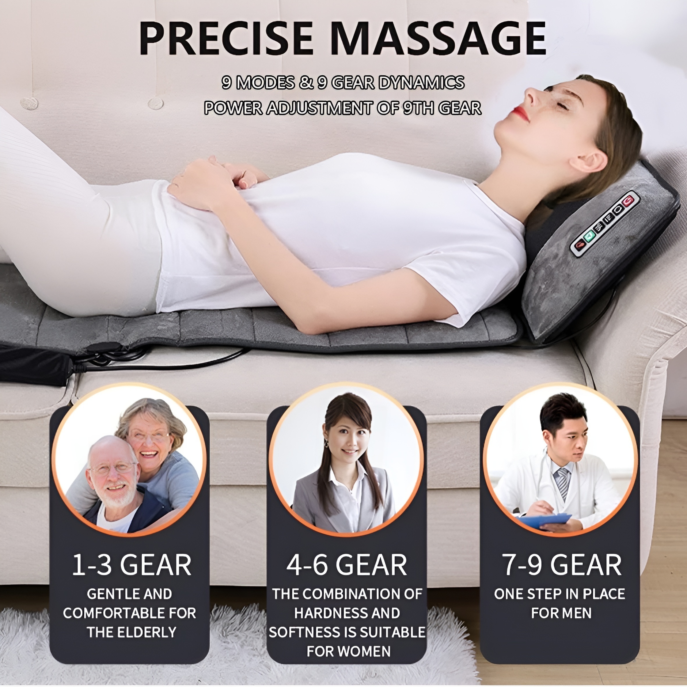 full body massage mat shiatsu neck massager 10 vibration zones for home office relaxation gifts for women men family details 4