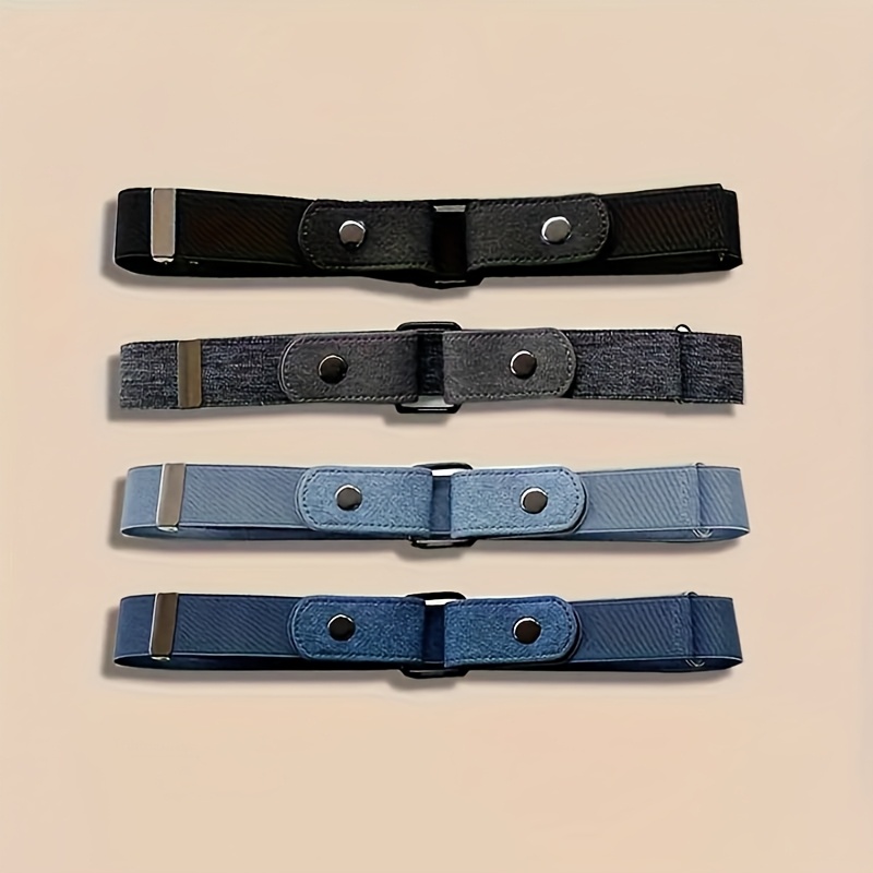 TEMU 4pcs Unisex Versatile Elastic Adjustable Casual Waistband For Everyday Pants
