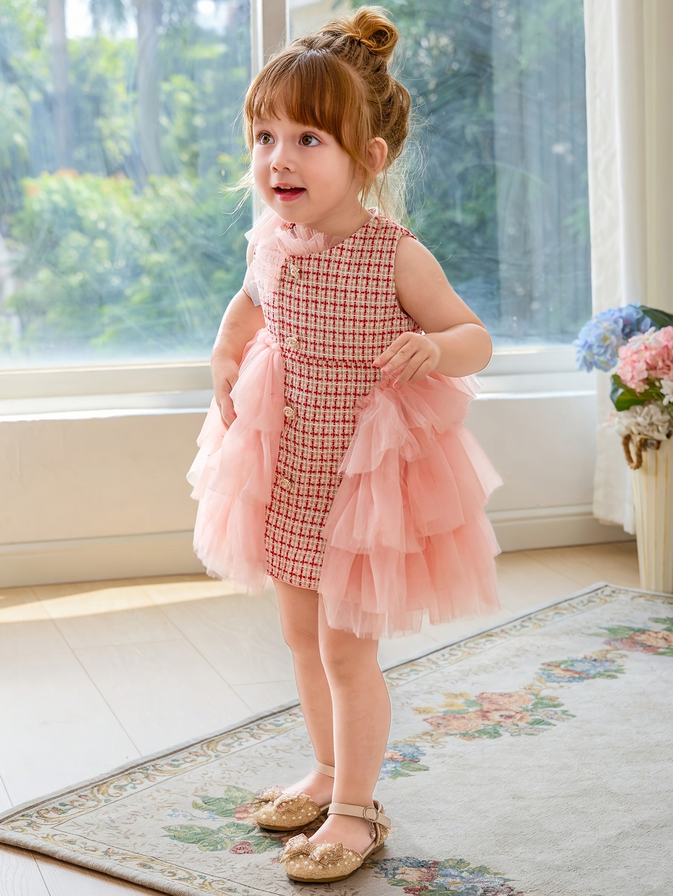 baby girl bridesmaid dresses Girls Cute Formal Dresses Flower Girl Dresses, Pink / 9-10 Years (150cm) main image 1