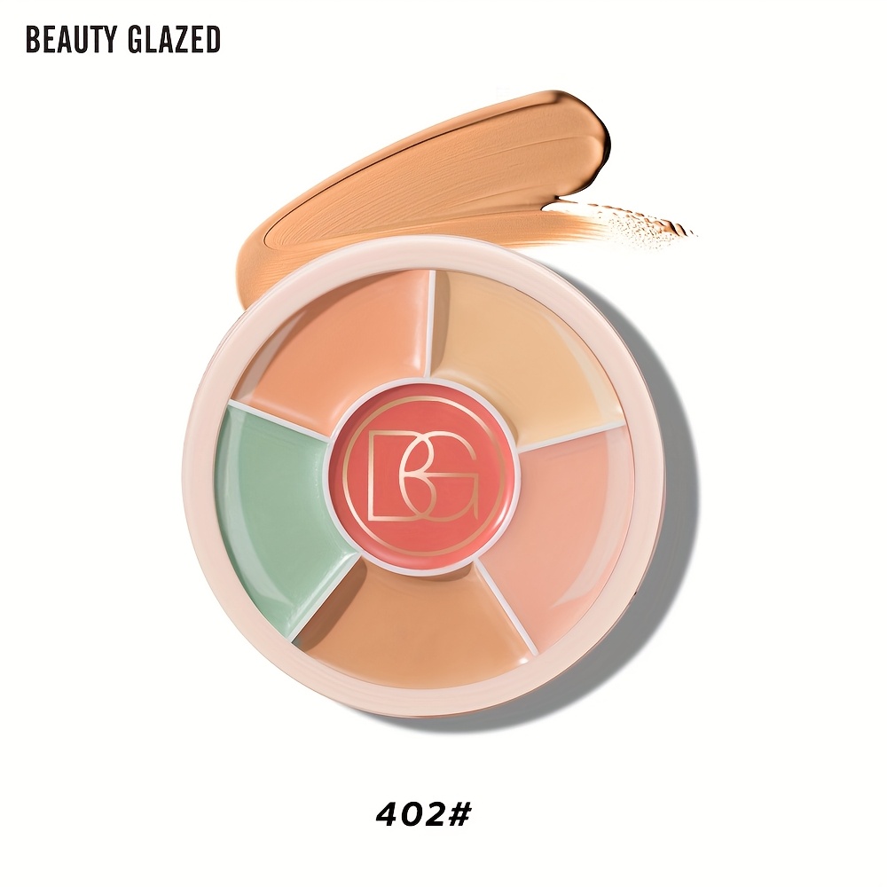 1pc 6-in-1 Color Concealer Palette – Multi-functional, Full-coverage Cream, Covers Dark Circles And , High-coverage. Its , Waterproof Formula All Day, Perfect For Halloween, Christmas, Or