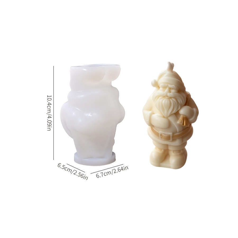 TEMU Resin Silicone Mold 1pc Christmas Standing Mold Suitable For Making Drip Plaster Candles Products Home Decoration Table Silicone Mold