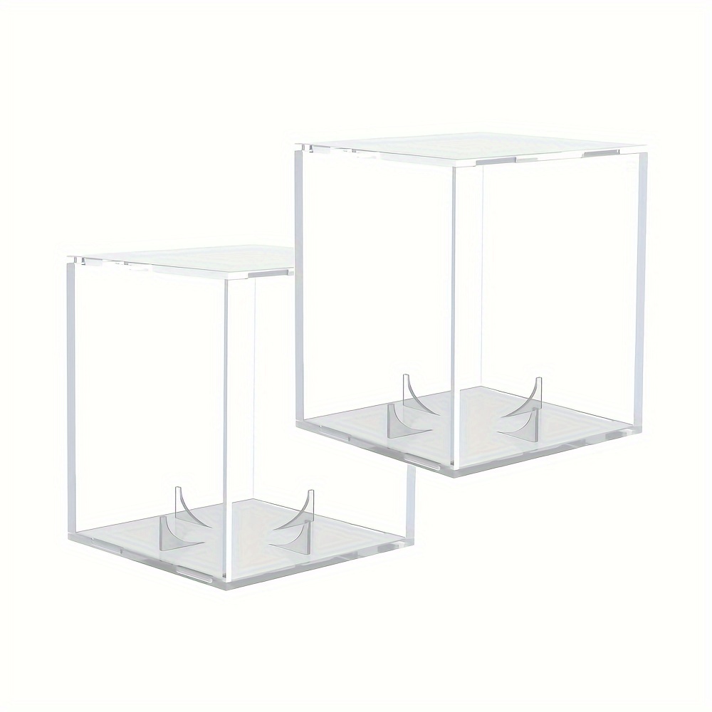 

2pcs Acrylic Boxes For Ball Display, Clear Display Case, Baseball Memorabilia Showcase, Ball Protector