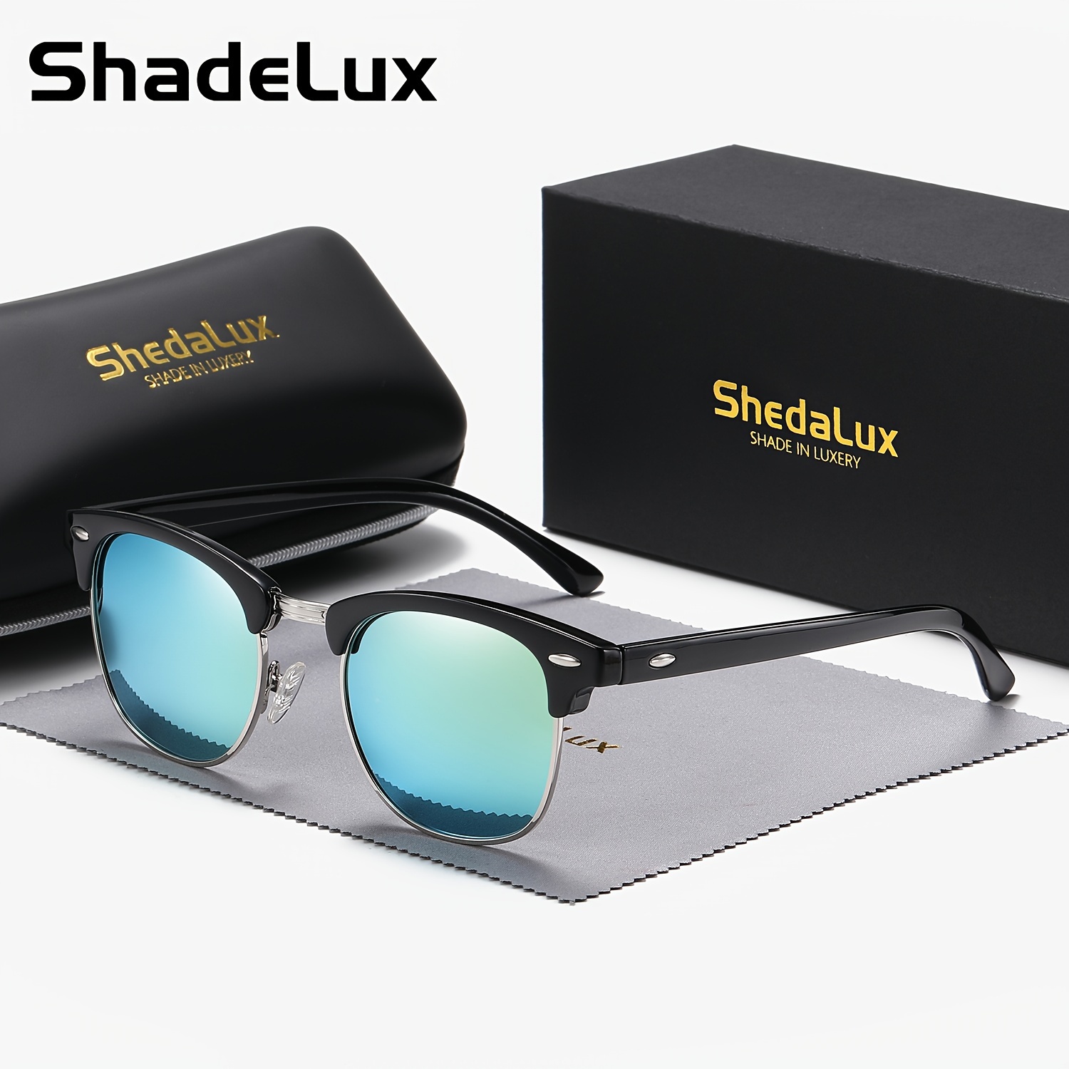 Shadelux、クラシックレトロアイブローデザインメタルフレーム偏光 