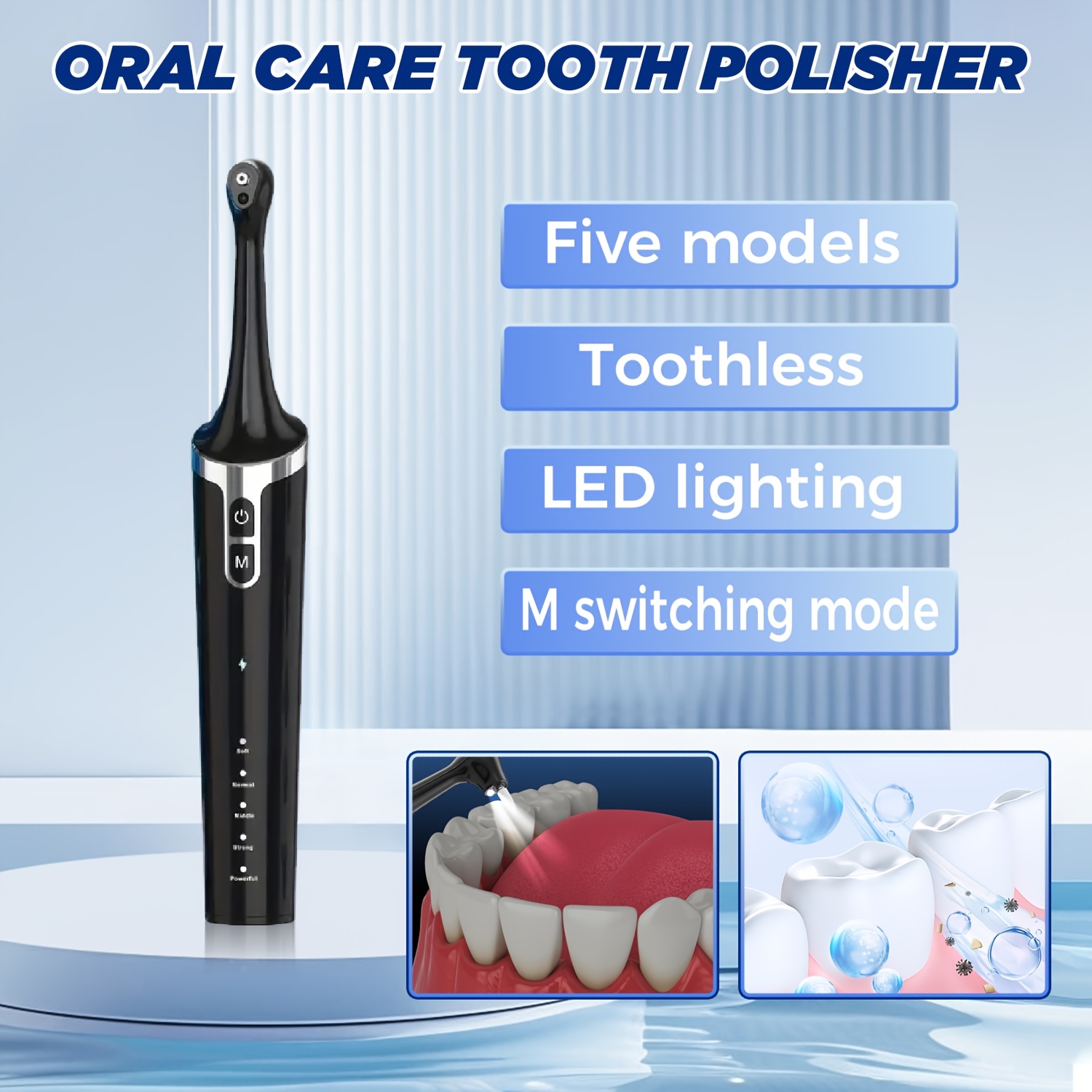 

Saker Tooth Polisher, Rechargeable Tooth Polishing Kit, Dental Teeth Polisher With Led Light, 12 Brush Heads, 5 , Perfect Christmas Thanksgiving Birthday Father's Day Day Gifts Family