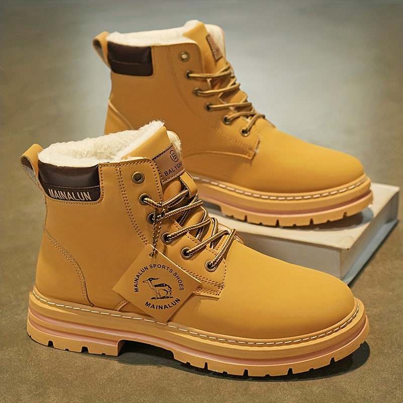 1 pair large size high   snow boots warm upper pvc sole heavy duty traction for   all terrain outdoor boots suitable for daily wear commuting and winter activities Product details 4