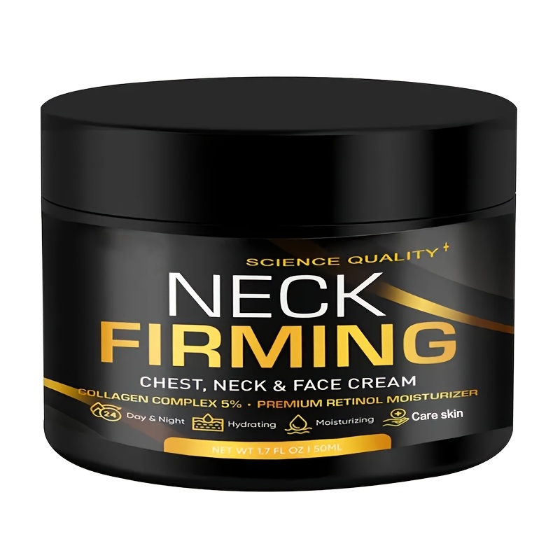 

1.7oz Neck Firming Cream, Collagen & Retinol-infused, Skin Tightening Moisturizer For Saggy Or Turkey Neck, Chest & Face Care – Day & Night Revitalization With Plant Squalane