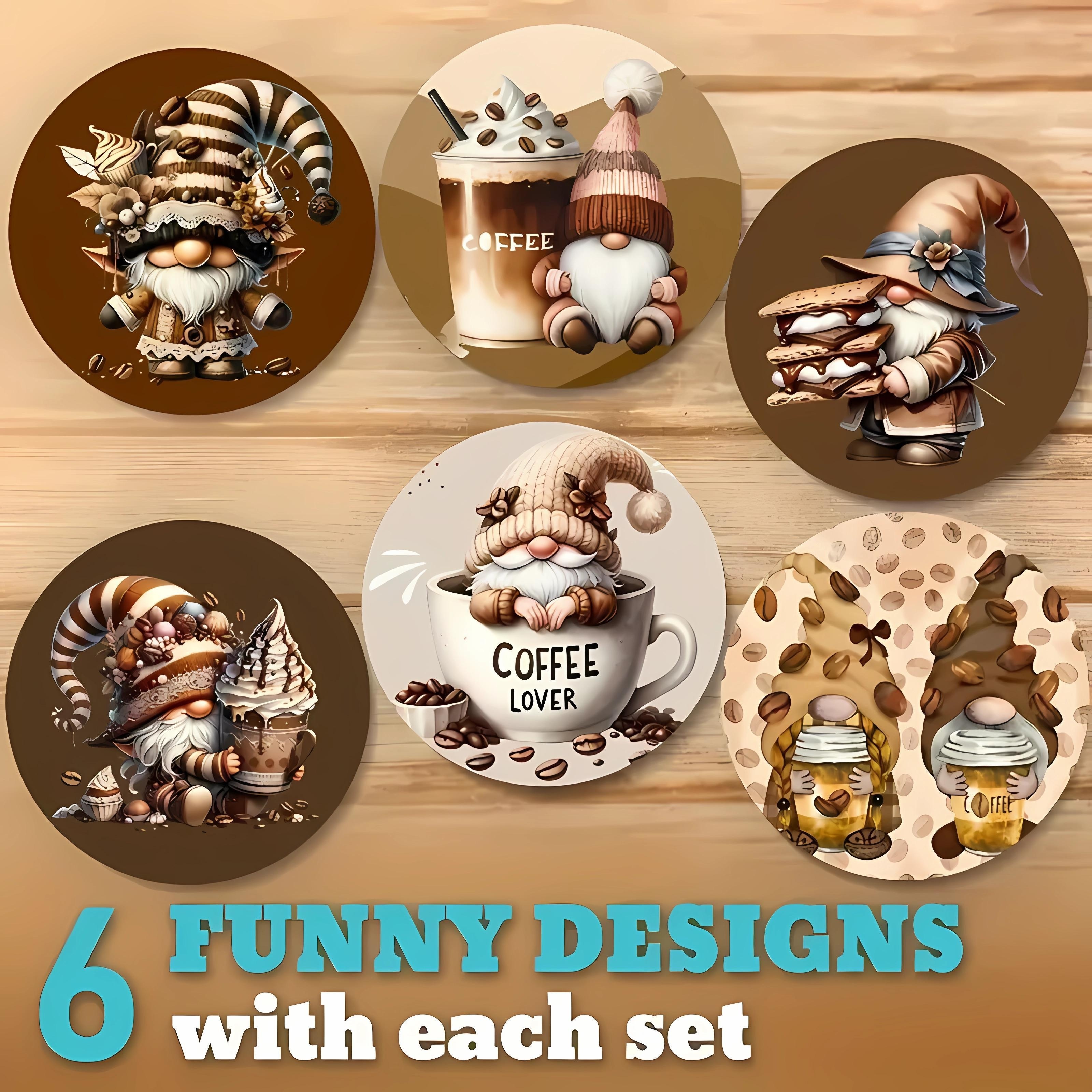 

6pcs Wooden Coffee Coaster, Heat-resistant Beverage Mat, Home, Coffee Shop, , Themed Party Decoration Coaster, Suitable For Cars And Racing Cups, Unique Gift Set