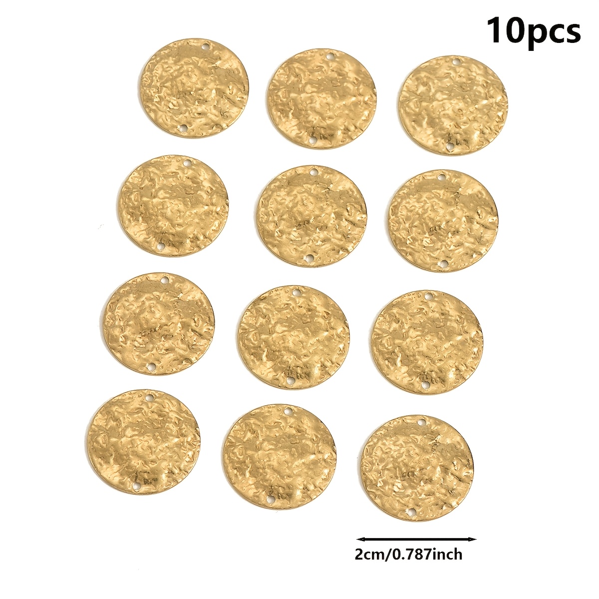 10pcs Brass Geometric Pendant Set for DIY Jewellery Making