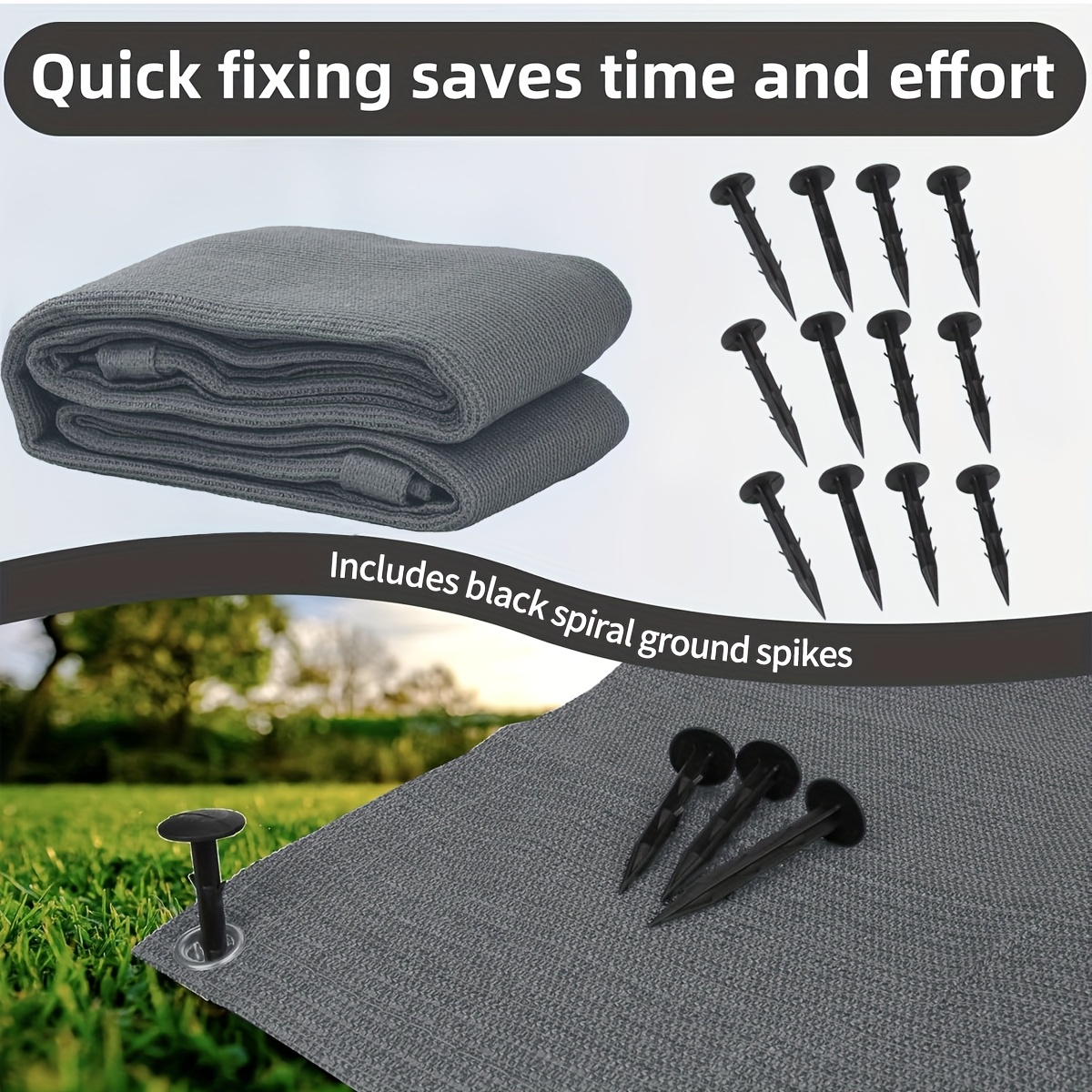 heavy duty pe outdoor camping tent shade mat large rectangular   ground cover with reinforced corners for rv camping trips picnics solid   camping accessories rv trip essential compact storage sturdy material protective mat adventure  