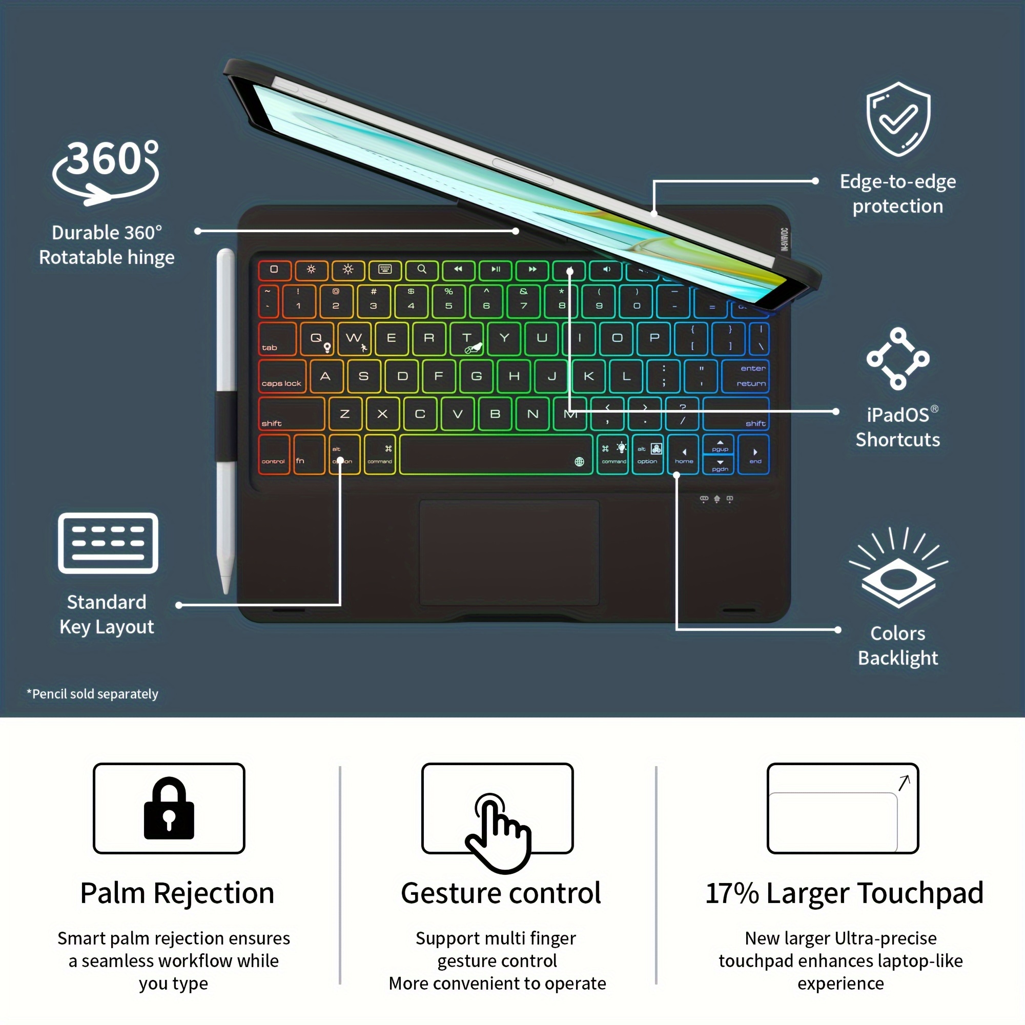 swivel keyboard case 2024 (4th/3rd/2nd/1st - Temu swivel keyboard case 2024 (4th/3rd/2nd/1st - Temu
