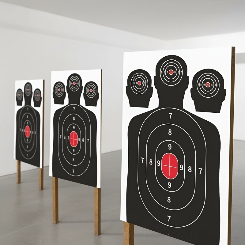 8pcs Human-Shaped Scoring Target Paper for Shooting Practice