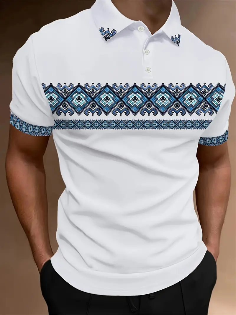 mens pattern golf t for summer details 2