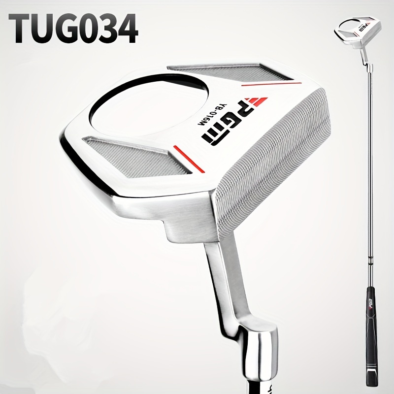 pgm golf putter semi circular ball picking function putter anti slip   stainless steel head with aiming line stainless steel shaft material low center of gravity and picking ball function details 1