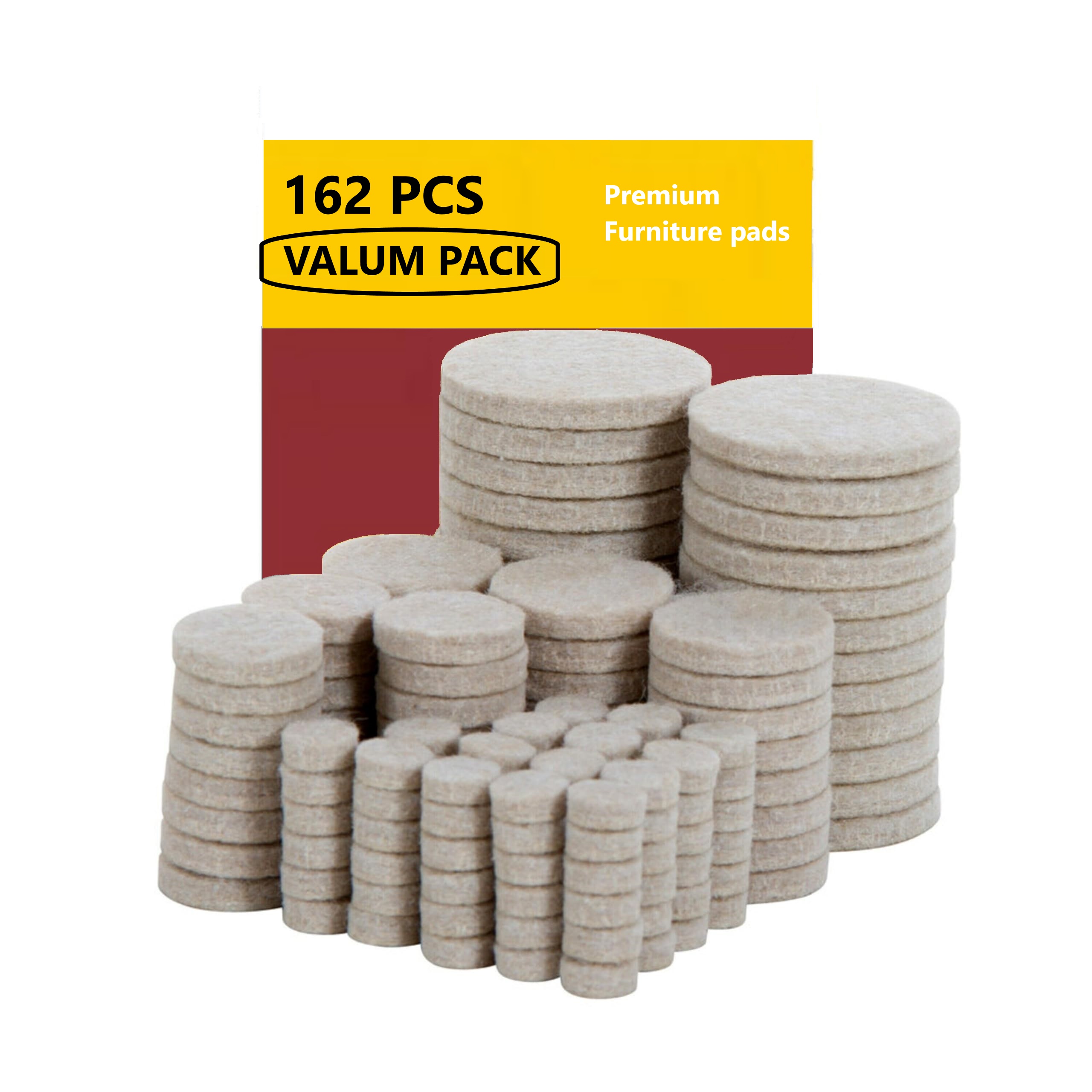 

162pcs For - , Round Assorted (3/8" To 1.5"), -adhesive , & , , For , For Chairs, Tables, Couches, , Decor, Prevents , For Use