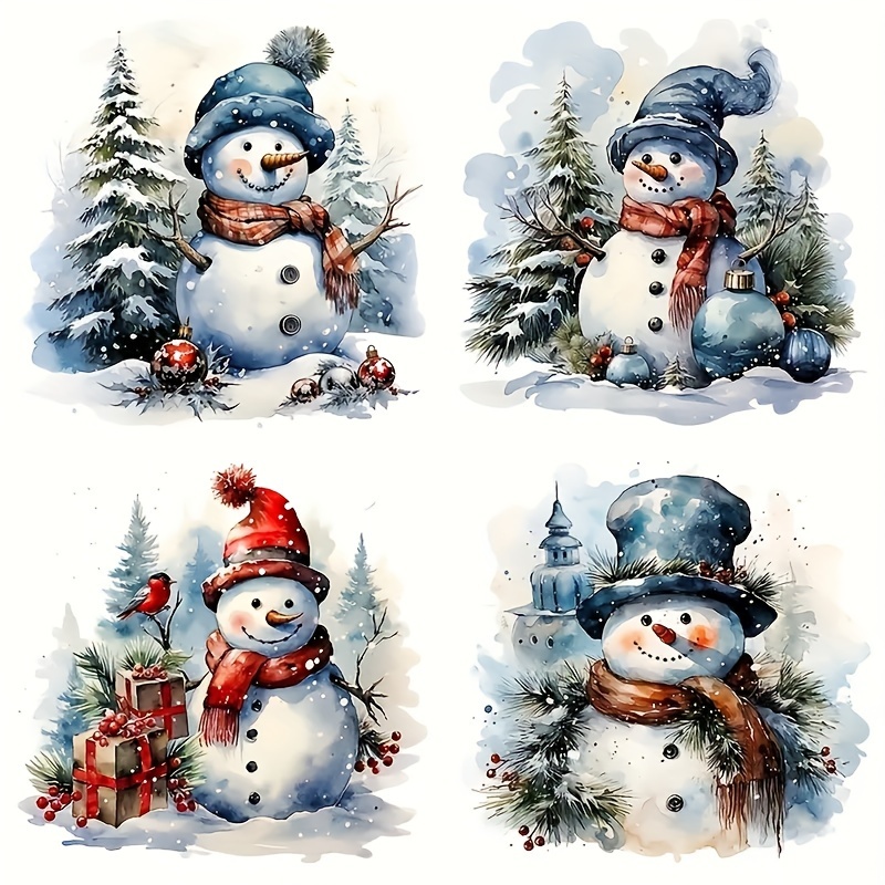 

4in1, Christmas Snowman Decal, Car For Laptop, , , Phone, , , , Cup Decals