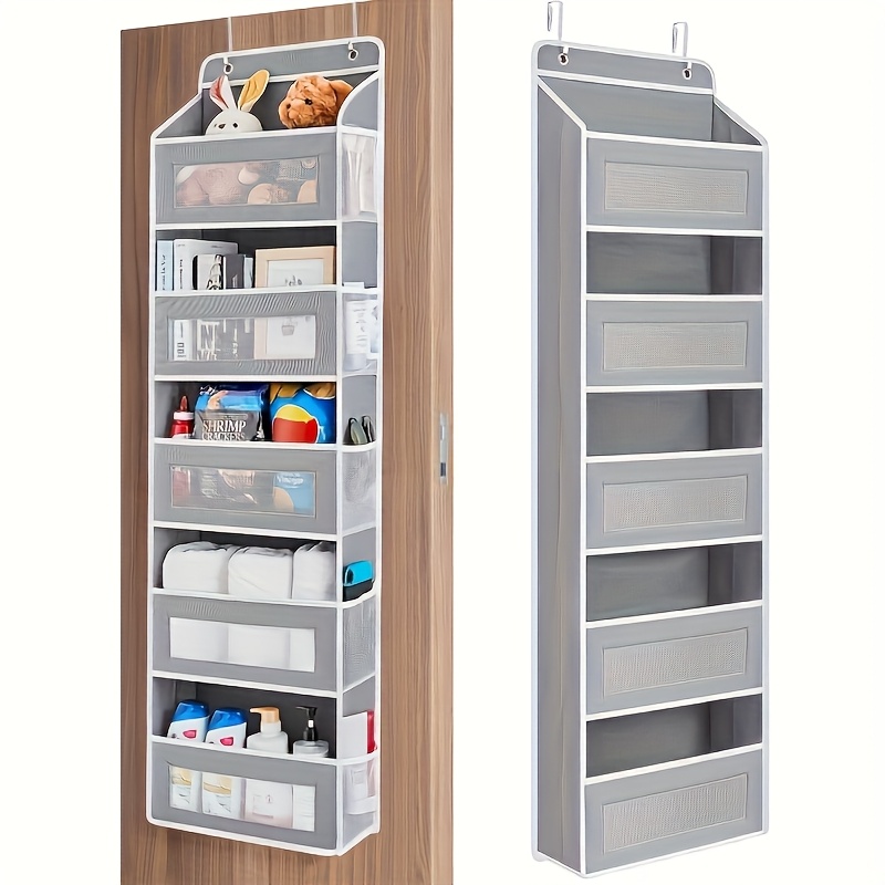 TEMU 5-tier Over-the-door Hanging Storage Organizer | Anti-tip 44 Lb Weight Capacity, Ideal For Bedroom, Bathroom, Kids' Room & Collectibles Storage,