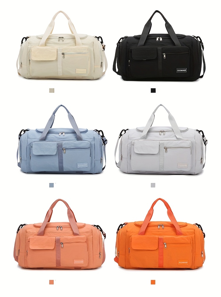 Bolsa de viaje de tres en uno 2025, Bolsa de equipaje, Separación seca y húmeda multifuncional de gran capacidad para viajes cortos, Bolsa de yoga, Puede ser atada a la maleta, Almacenamiento plegable, Compartimiento independiente para zapatos, Mochila transversal