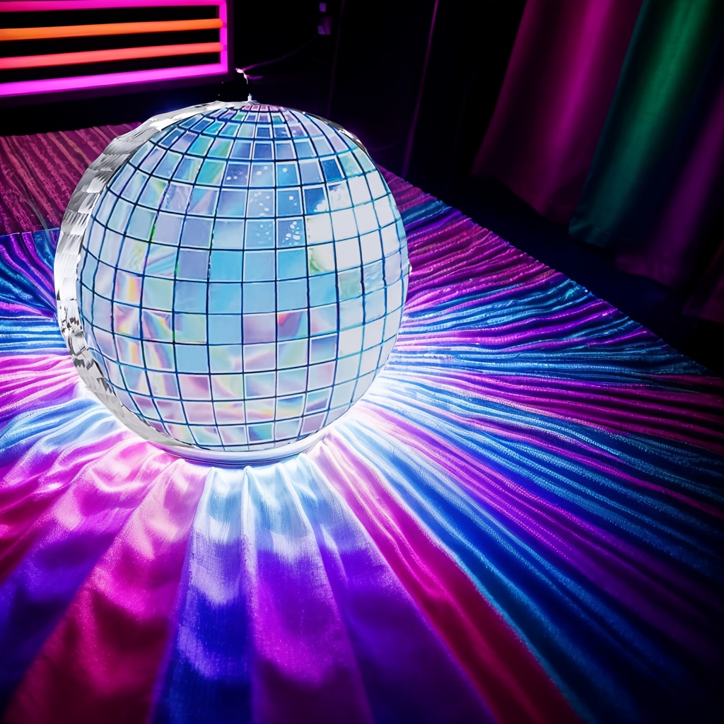 4pcs Disco Ball Shaped Pinata Set with Bat and Confetti