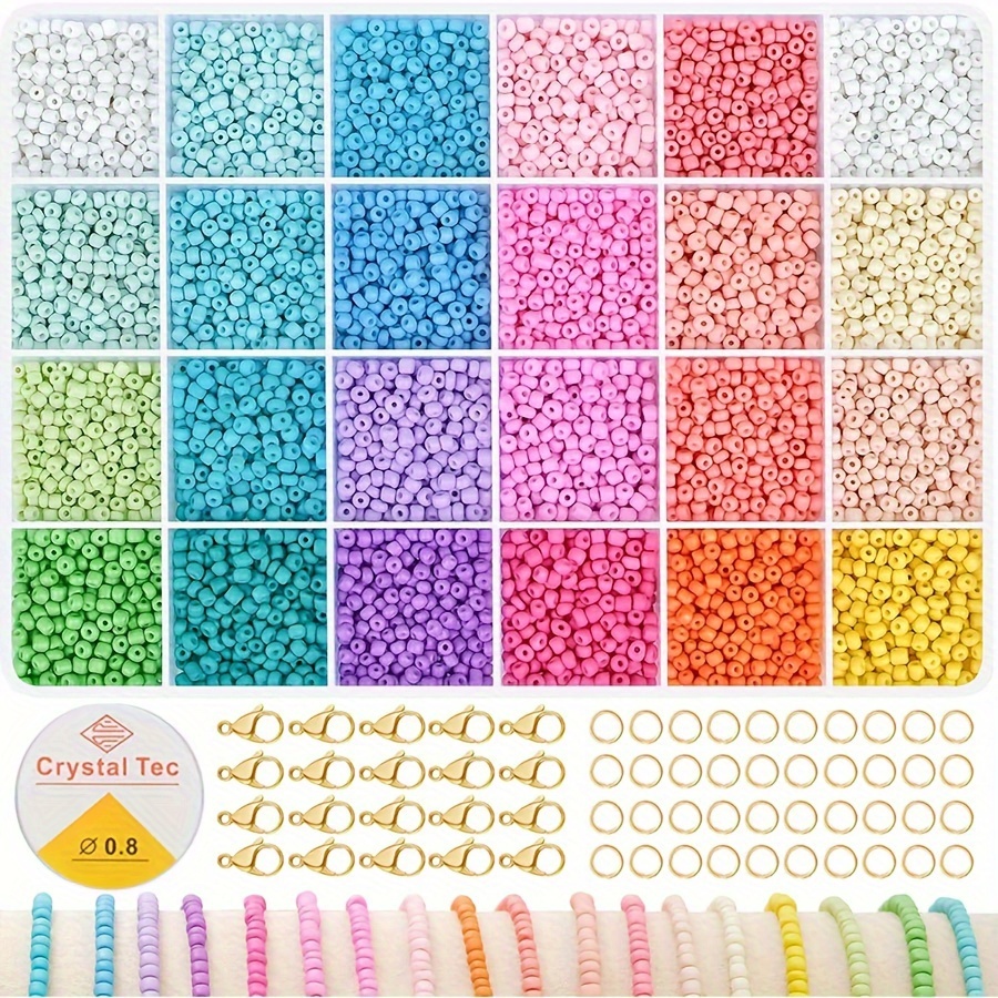 

24-color 3mm Acrylic Beads Set For Diy Jewelry Making - Ideal For Handcrafted Bracelets & Pendants Charms For Jewelry Making Beads For Jewelry Making