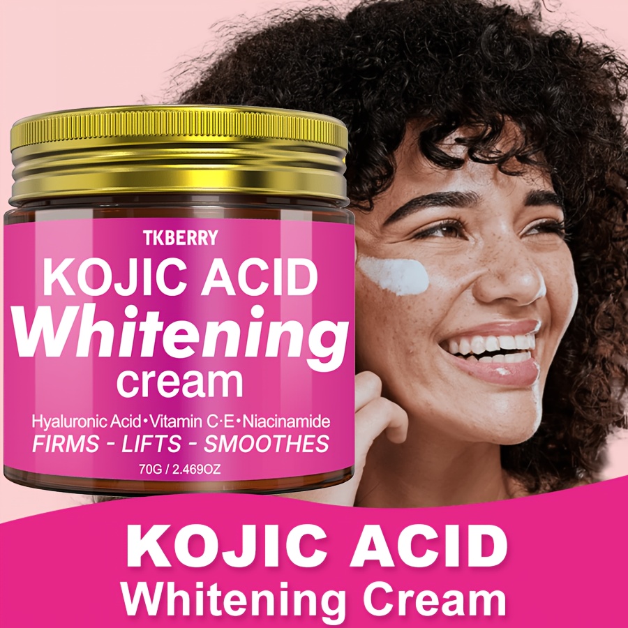 70g Kojic Acid Face Moisturizer, Glutathione * Cream, Skin Smoothing Moisturizer for * Hydrating, Face Moisturizer for Hydrates Crepey, Day & Night 