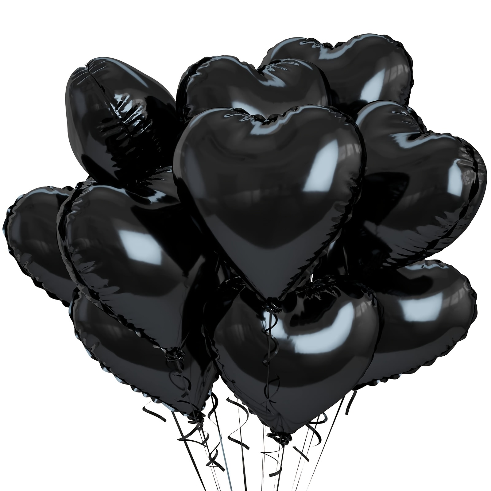 

12pcs Balloons, 18" Large Mylar Helium Balloons With Ribbons - Birthdays, , Graduations, Love Celebrations & Valentine's Day Gifts