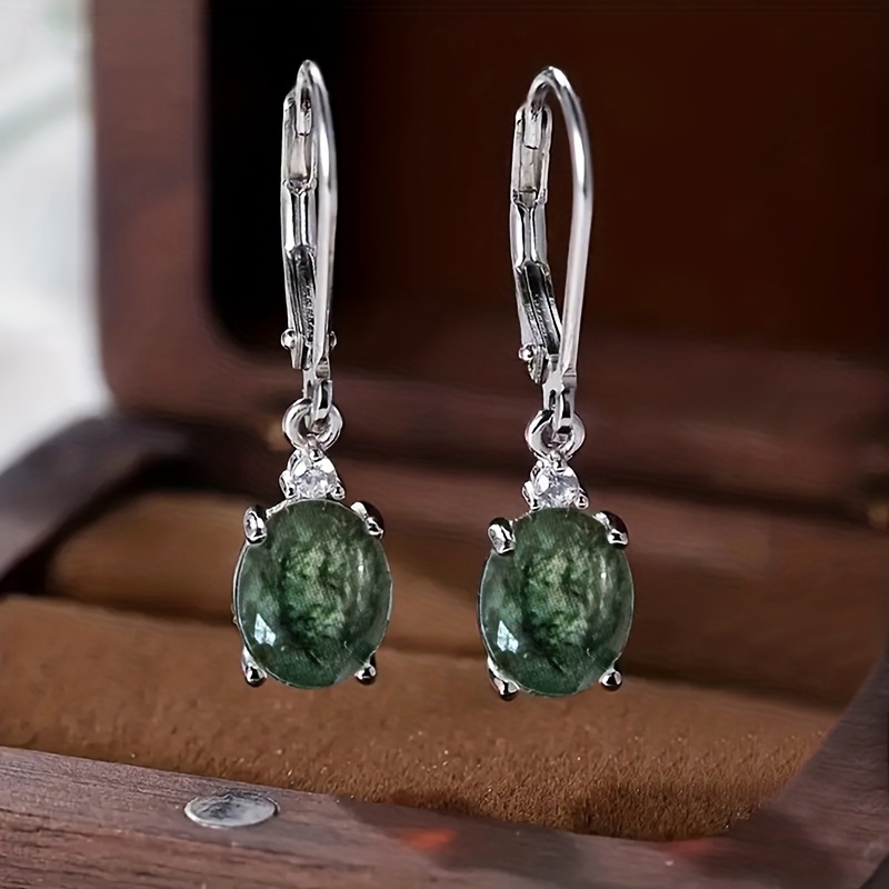 E-shop 1 Paar Vintage Wassergras-Blumenmuster Ohrringe Elegante Creolen für Damen Tägliche Temperament Ohrringe Schmuck