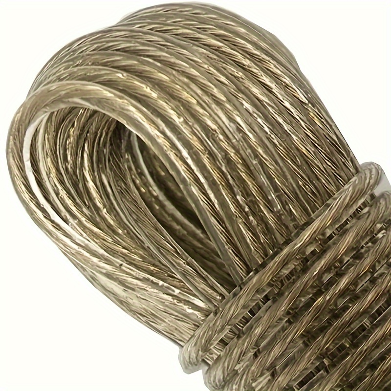 1 Roll 20m 787in Portable Pvc Wrapped Steel Wire Rope Clothes Drying Rope  For Camping And Hiking Handmade Diy Rope - Sports & Outdoors - Temu