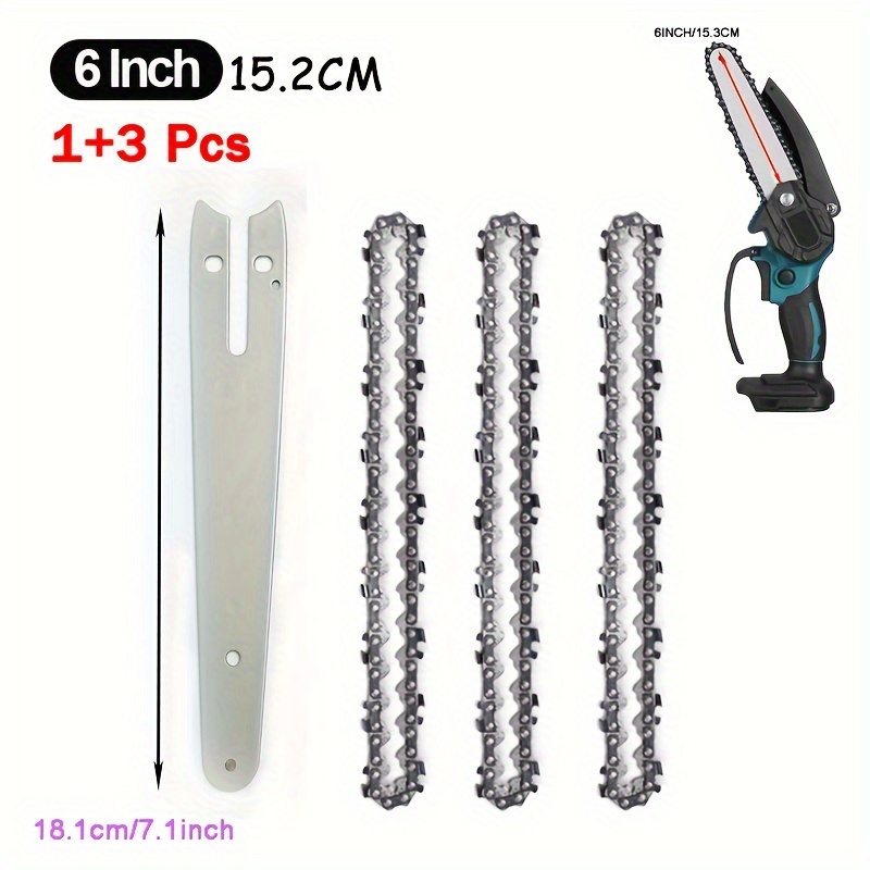 6 Inch Chainsaw Chain /Guide Bar Replacement For Mini Electric