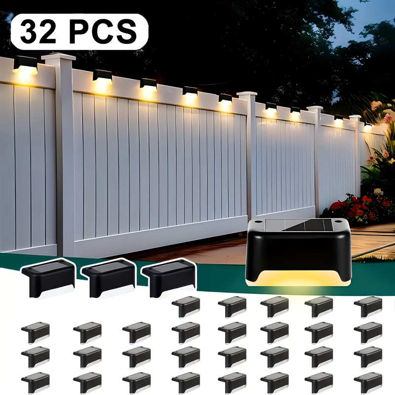 TEMU 32/16pcs Solar Powered Outdoor Garden Lights, Landscape Lighting, Courtyard Led Solar Lights Garden Arransynthetic Gemstoneent For Outdoor