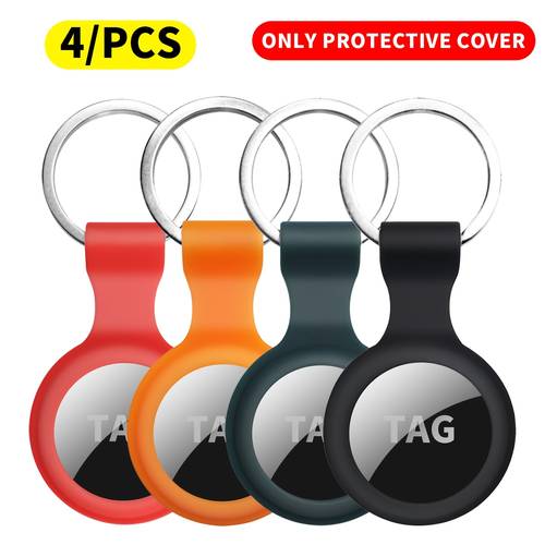 set suitable for airtag anti loss protective case with keychain