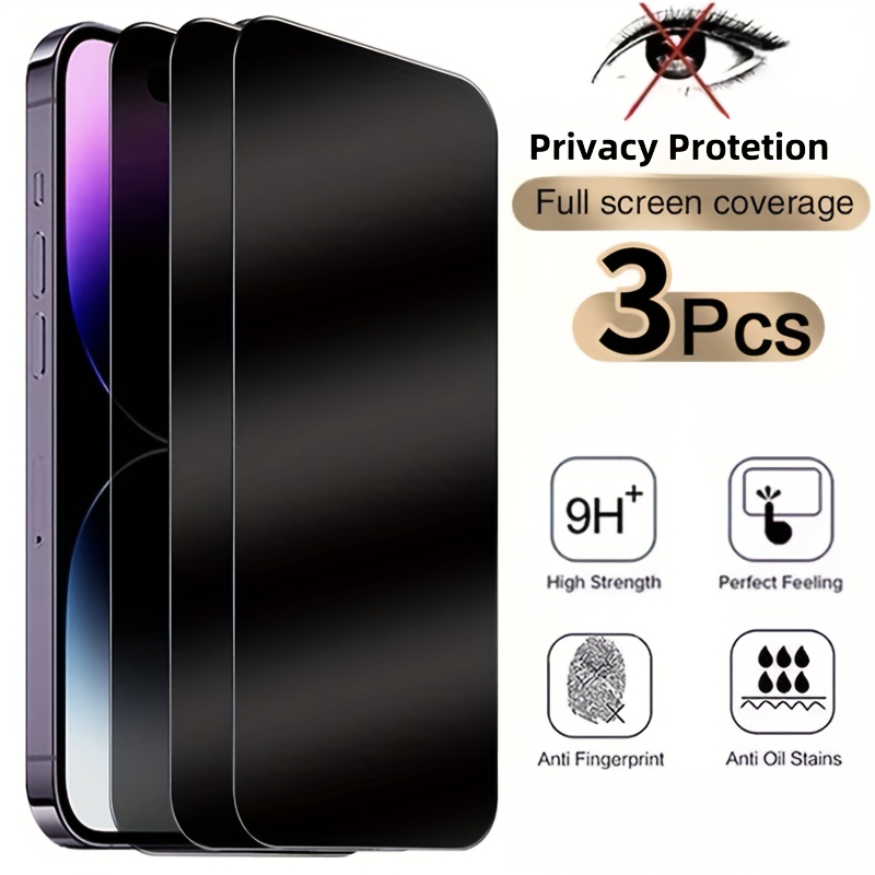 

3pcs Privacy Protection Full Screen Tempered Glass Protector Protect Privacy Screen Protective Glass Film Compatible With Apple Iphone 11 Pro Ma