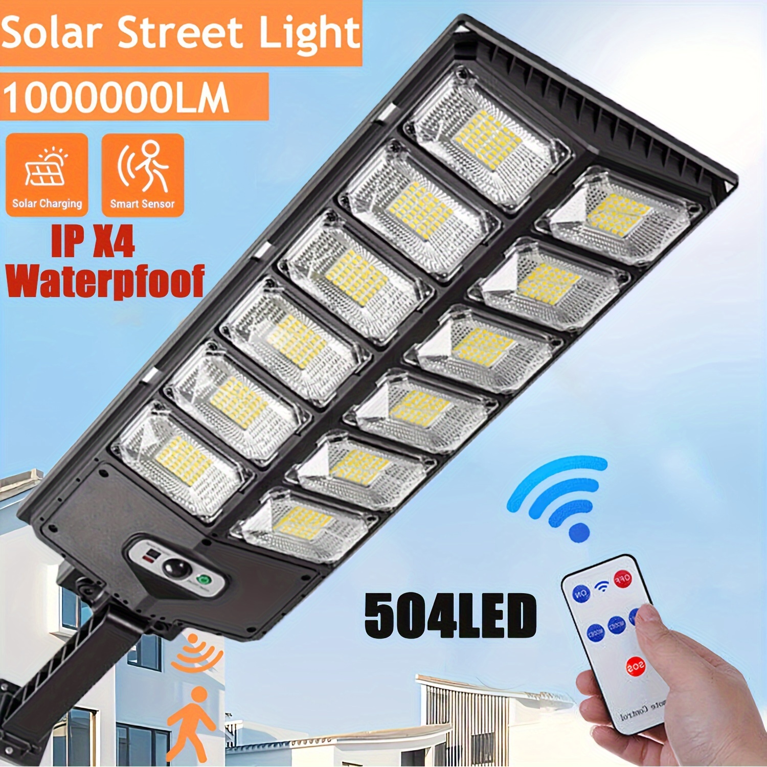 

1000000lm Outdoor Solar Street Light Road Area Lamp Waterproof, Christmas Decorations For Home, Solar Outdoor Lights Christmas Lights Christmas Decor