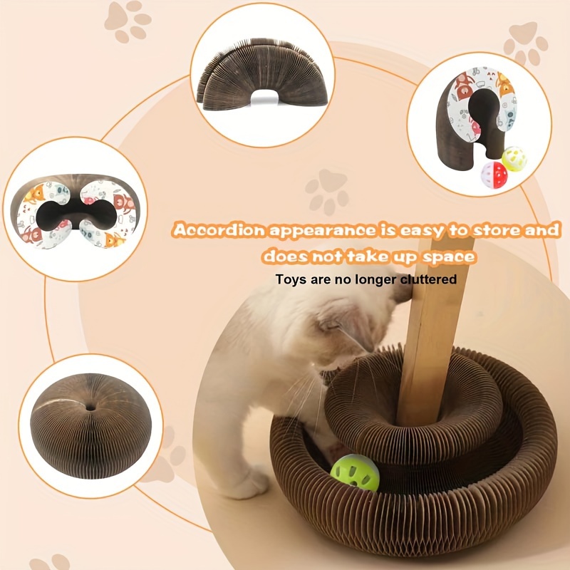 1pc Planche À Gratter Pour Chat Pliable Avec Balle À Cloche - Temu Belgium