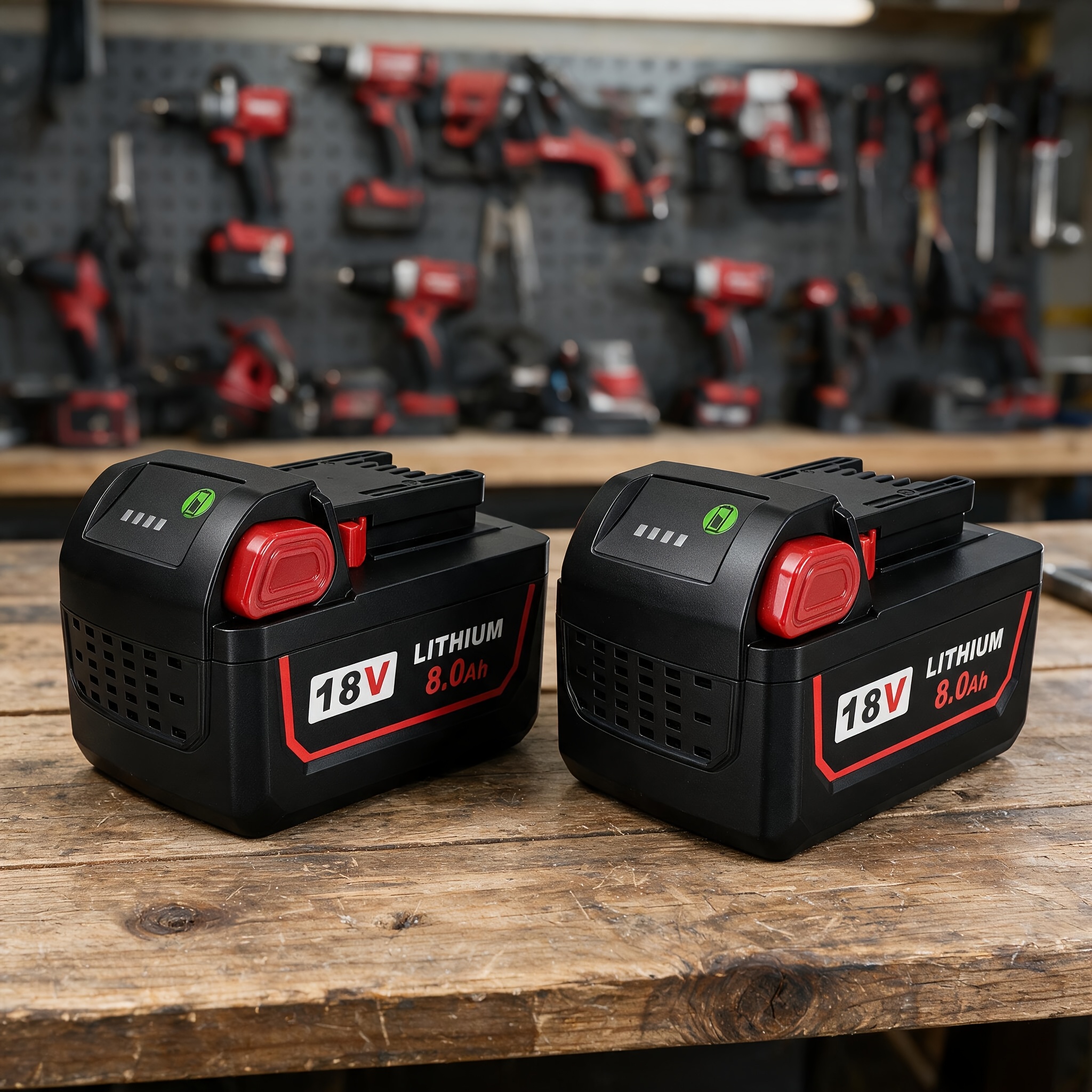 TEMU 2 Pack 8.0ah 18v Lithium-ion Replacement Battery Compatible For 18v Cordless Tools Suitable For 48-11-1812 1890 1860 1850 1828 Battery Pack,