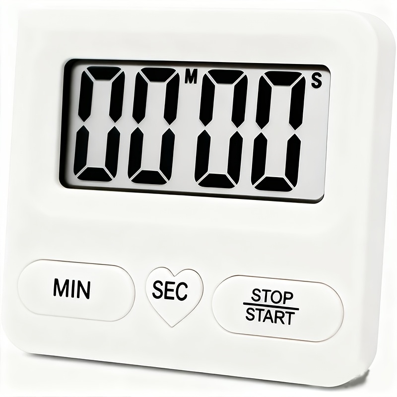 1pc Magnetic Electronic Timer, Large Display Screen, Multifunctional Stopwatch Alarm Clock, Suitable For Office, Study, Kitchen, Baking, (battery Not Included)