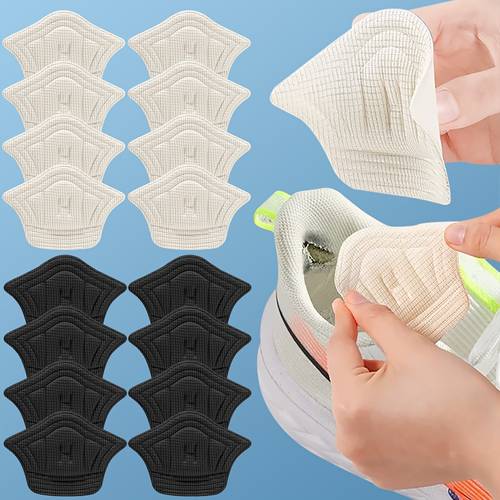 16pcs self athletic shoe heel pads sponge material heel inserts repairing shoe heel damage surface with grip texture fixing inner sole holes and covering areas of athletic shoe back durable and scratch resistant