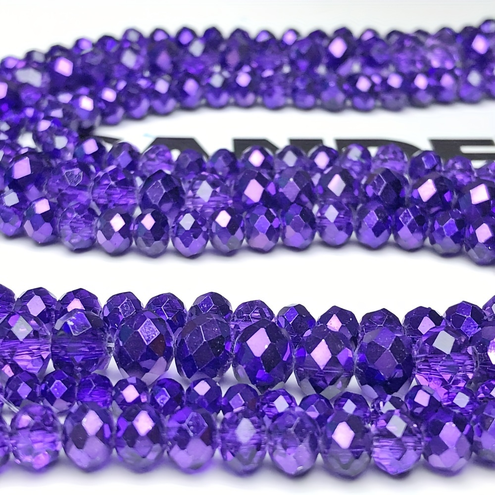 

Elegant Purple Crystal Beads 4/6/8mm - Ab Transparent Spacer Beads For Diy Bracelet & Necklace Jewelry Crafting By Eleanbeads