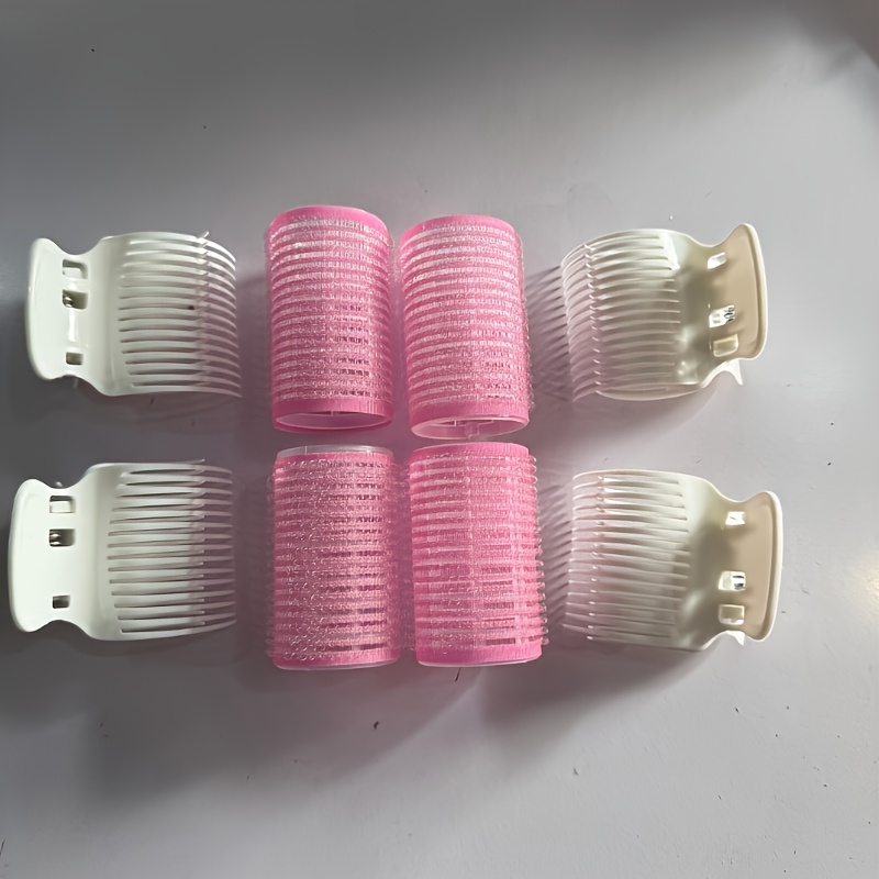 TEMU 8pcs Hairdressing Hair Clip Styling Clip Artifact Heat Insulation Dry And Wet Dual-use Fluffy Clip Salon Hairdressing Tool Curling Core Hairdressing