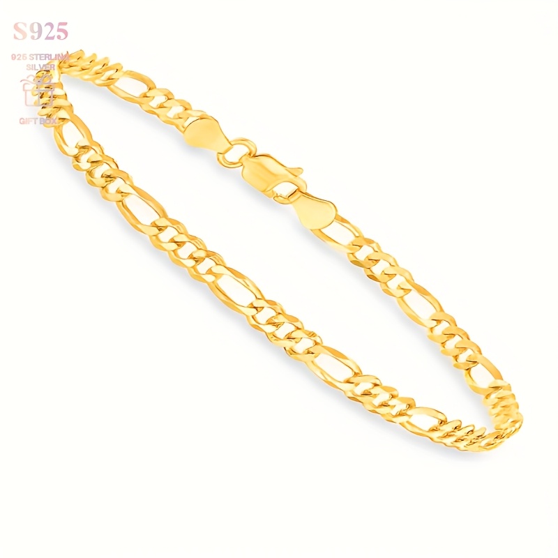 TEMU 1 Italian Bracelet, Women , 925 Silvery, , Suitable For Everyone, Daily Gift, Day, Jewelry Gift, Wedding, Family Gift, Christmas Gift, Halloween Gift, Party Gift, With A Box