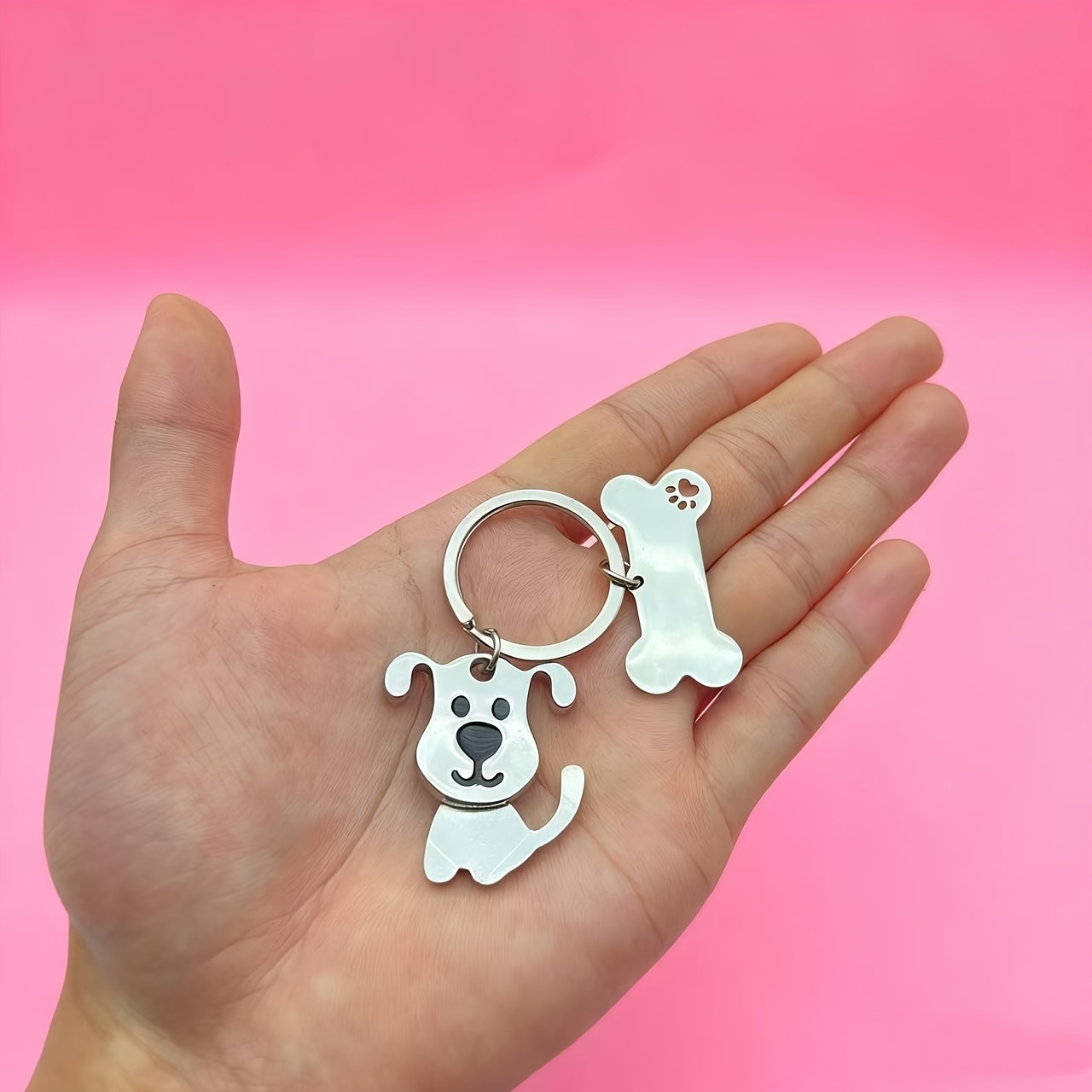 TEMU Personalized Dog Bone Pet Id Tag, Custom Engraved Stainless Name Tag, Cute Collar Accessory For Daily Identification & Safety, Unique Gift For