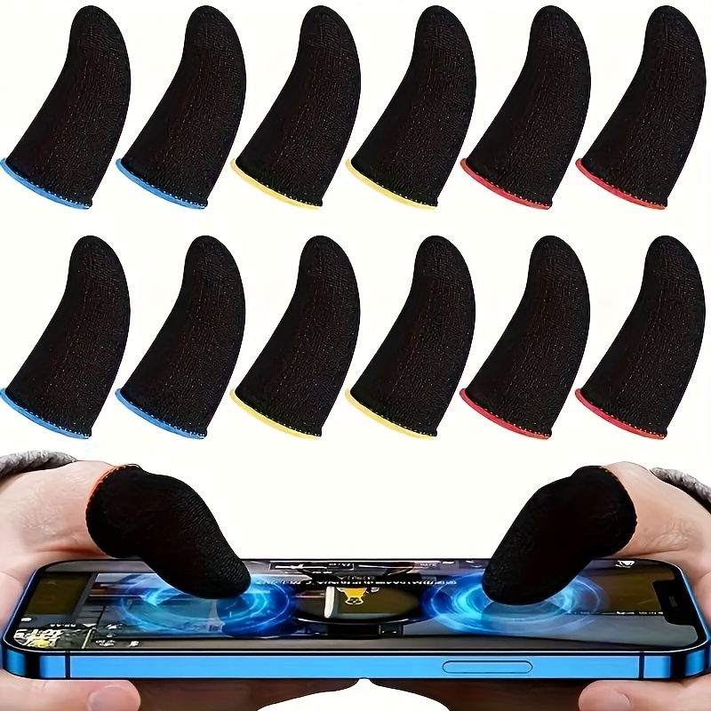 

8pcs Game Finger Sleeve Breathable Game Sweat-proof Touch Screen Thumb Sleeve Mobile Phonetouch Non-slip Gloves