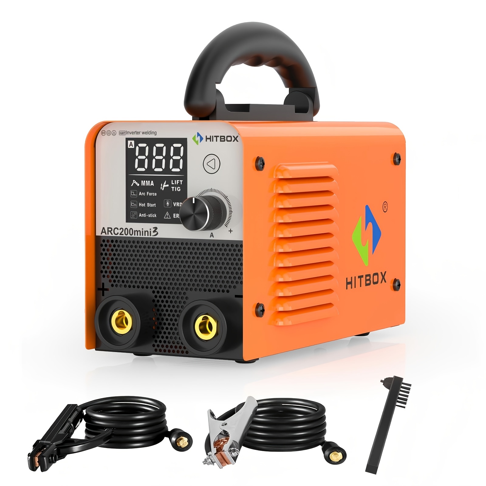 Hitbox 200a Arc Welder 230v Lift Tig/mma, Portable Inverter Arc/stick Welding Machine With Led Display Beginner-friendly For Home Diy, Workshop & / Repair