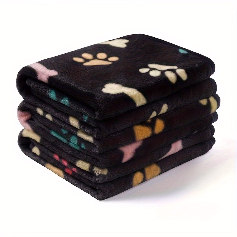 1pc cozy bone pattern dog blanket suitable for small medium dogs soft warm bedspread machine washable for kennels use Product details 2