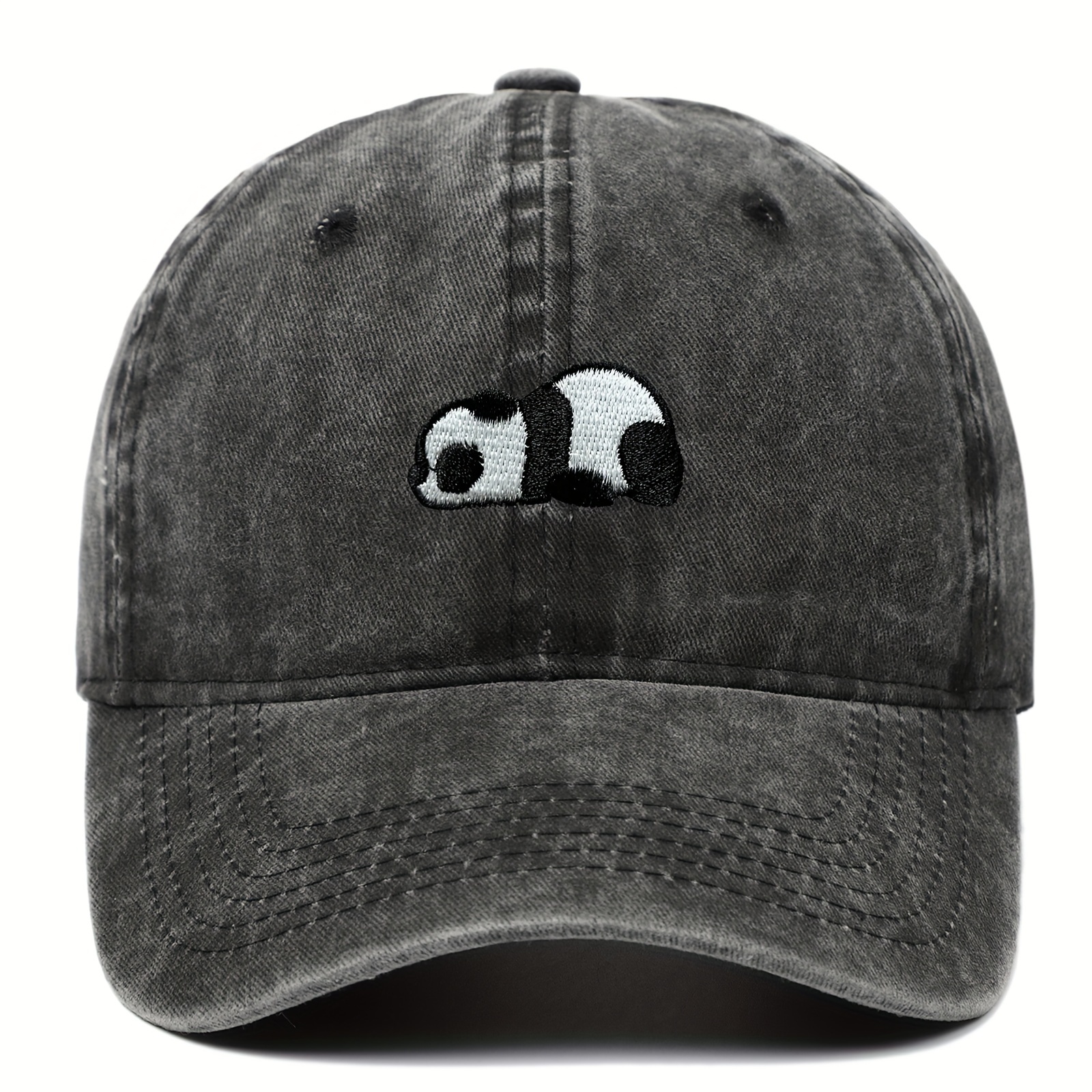 

Panda Embroidered Washed Baseball Cap - Men's Fashion Accessory