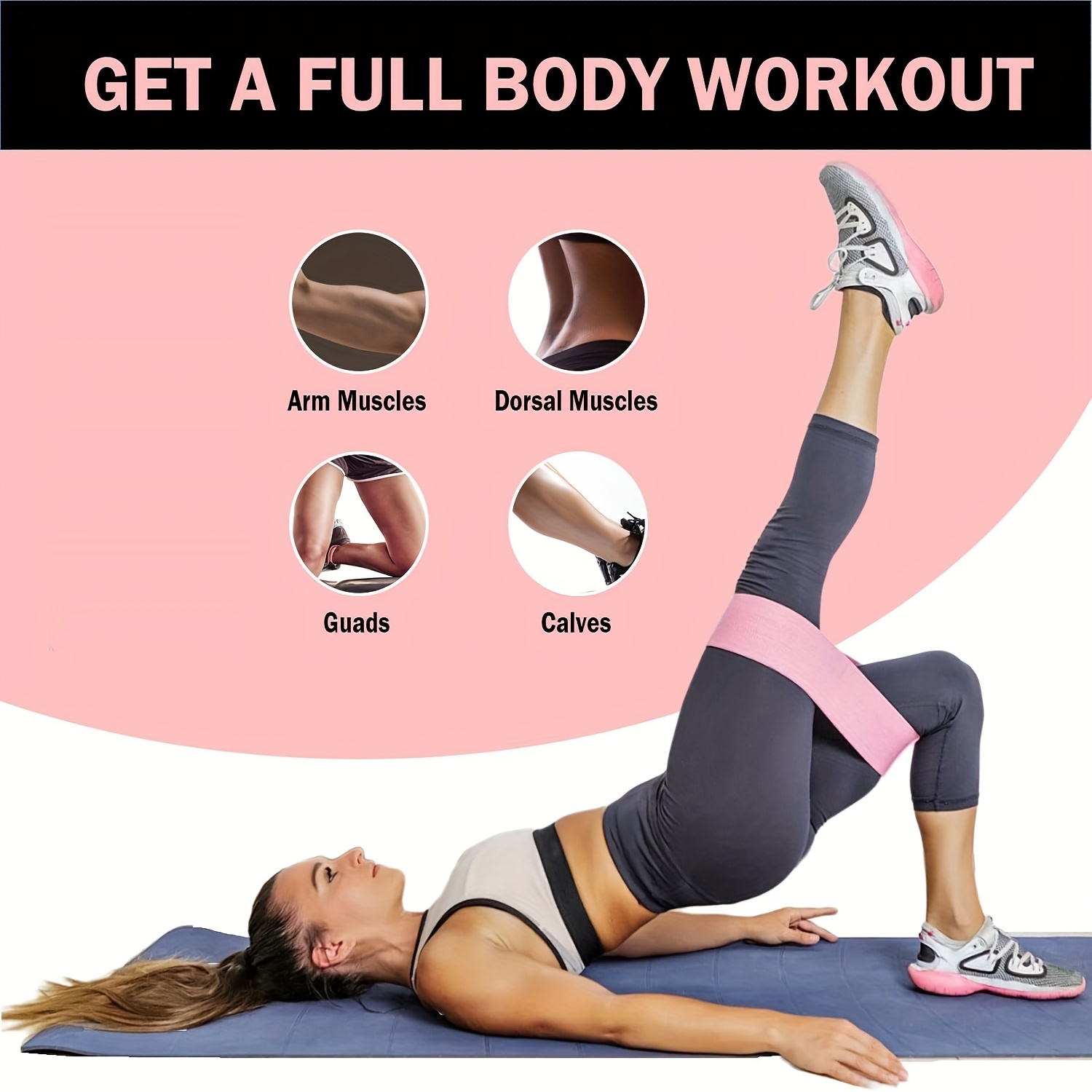 3pcs/1pc Resistance Bands for Legs And Butt, Fabric Exercise Loop Bands Yoga, Pilates, Home Workout, Strength Bands for Booty