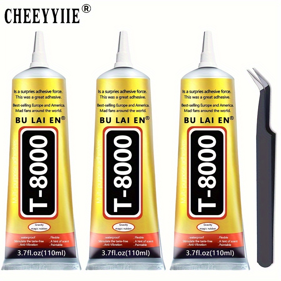 

3pcs 110ml Transparent Glue Mobile Phone Screen Repair Glue Plastic Rubber Shoes Jewelry Super Glue Needle Type Phone Repairing Tool, Jewerly Craft Rhinestone Fix, 110ml/1pc