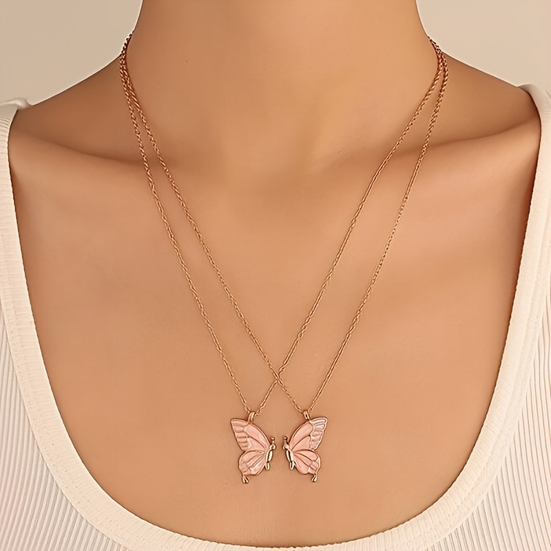 2pcs Butterfly Necklace Jewelry Set — Perfect Gift
